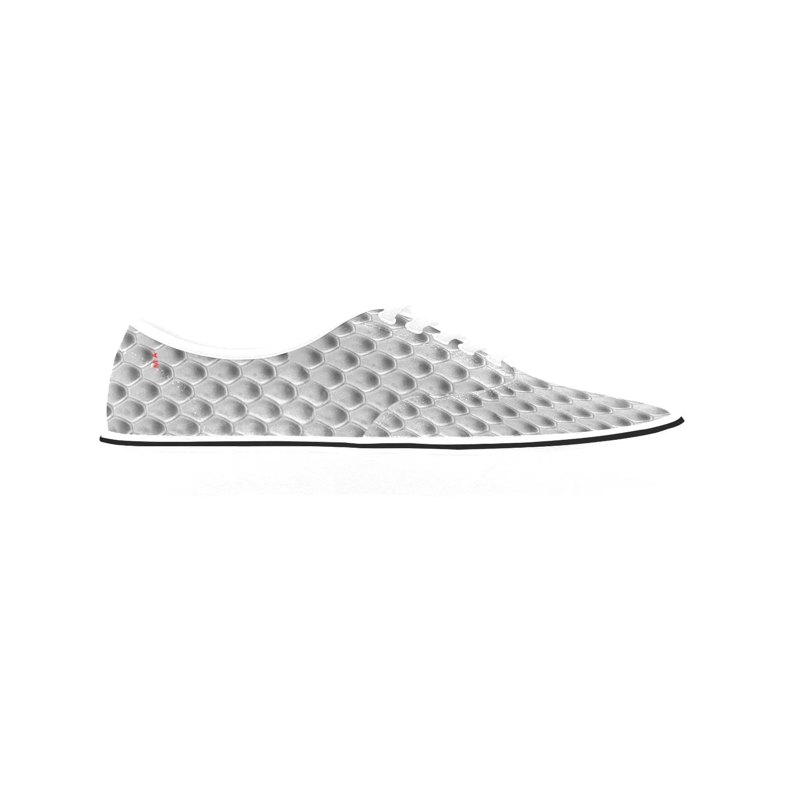 Silver Snake, Women's Classic Canvas Low Top Sneakers