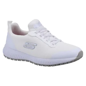 Skechers Womens Slip Resistant Squad Trainers White 39