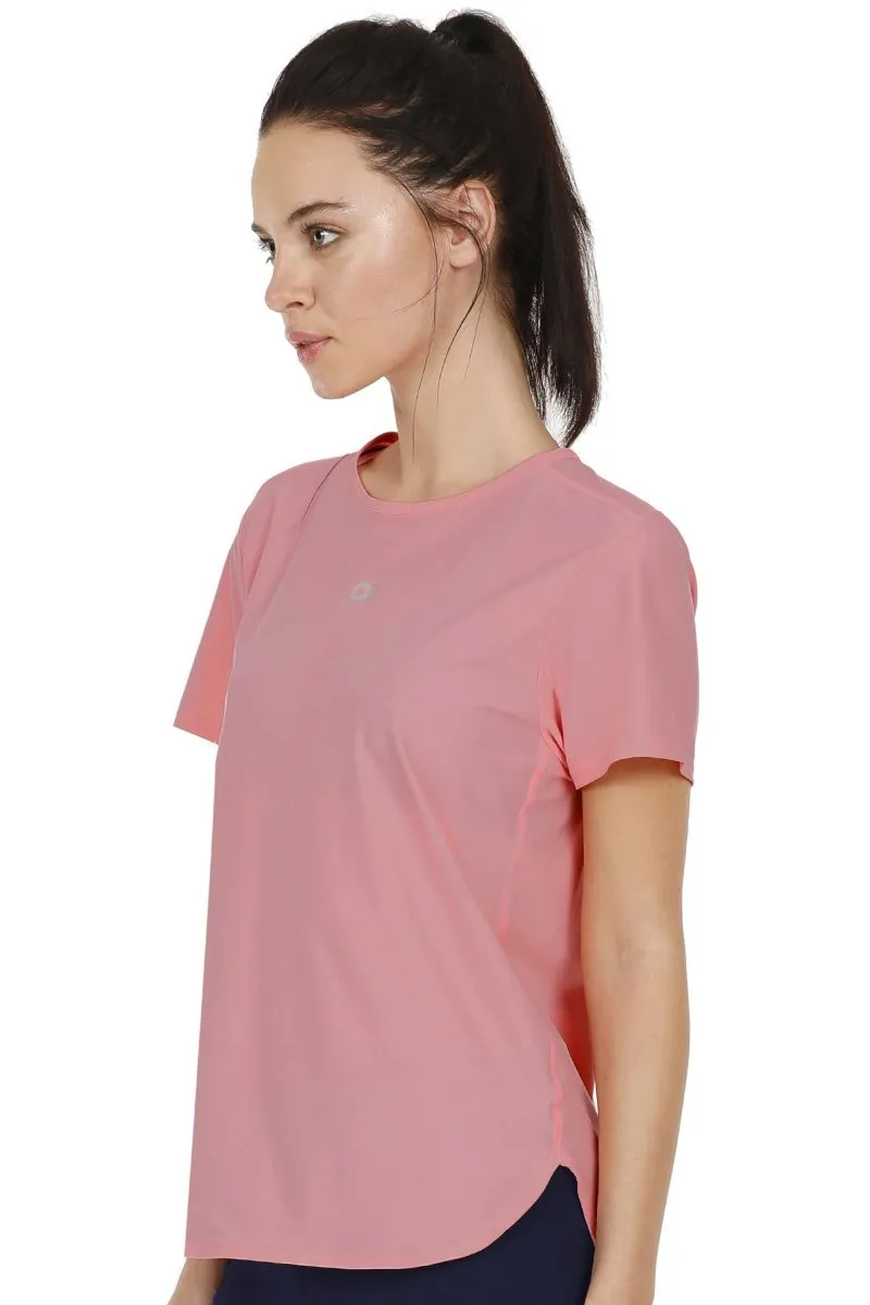 Smooth And Seamless Fitness T-Shirt - Shell Pink