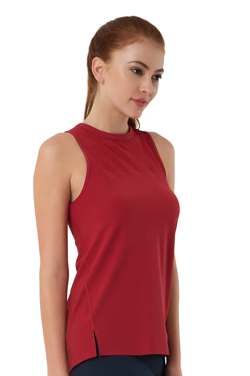 Smooth and Seamless Fitness Tank Top - Deep Claret