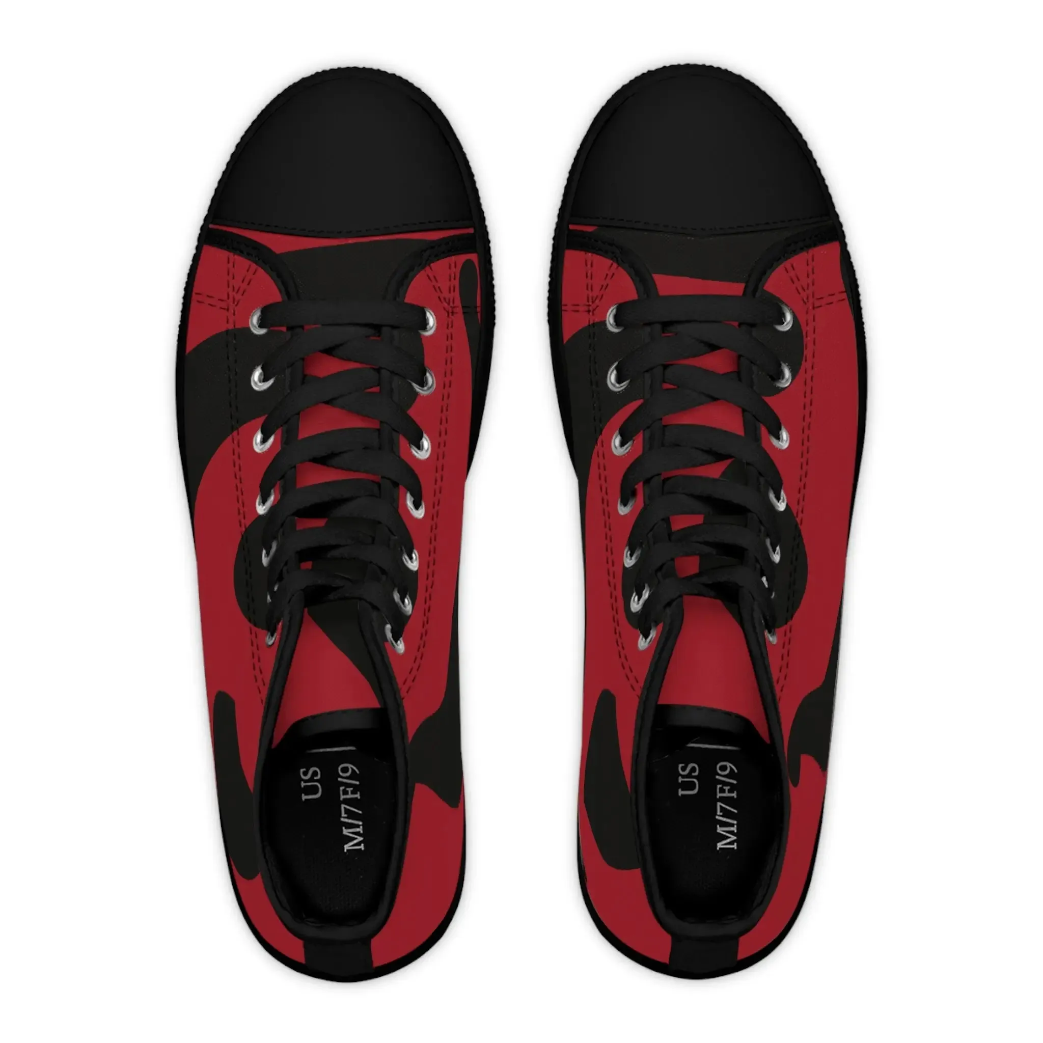 Sneakers Women's High Top Red