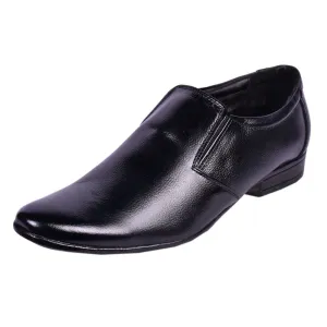 Somugi Genuine Leather Black Formal Slip on shoes