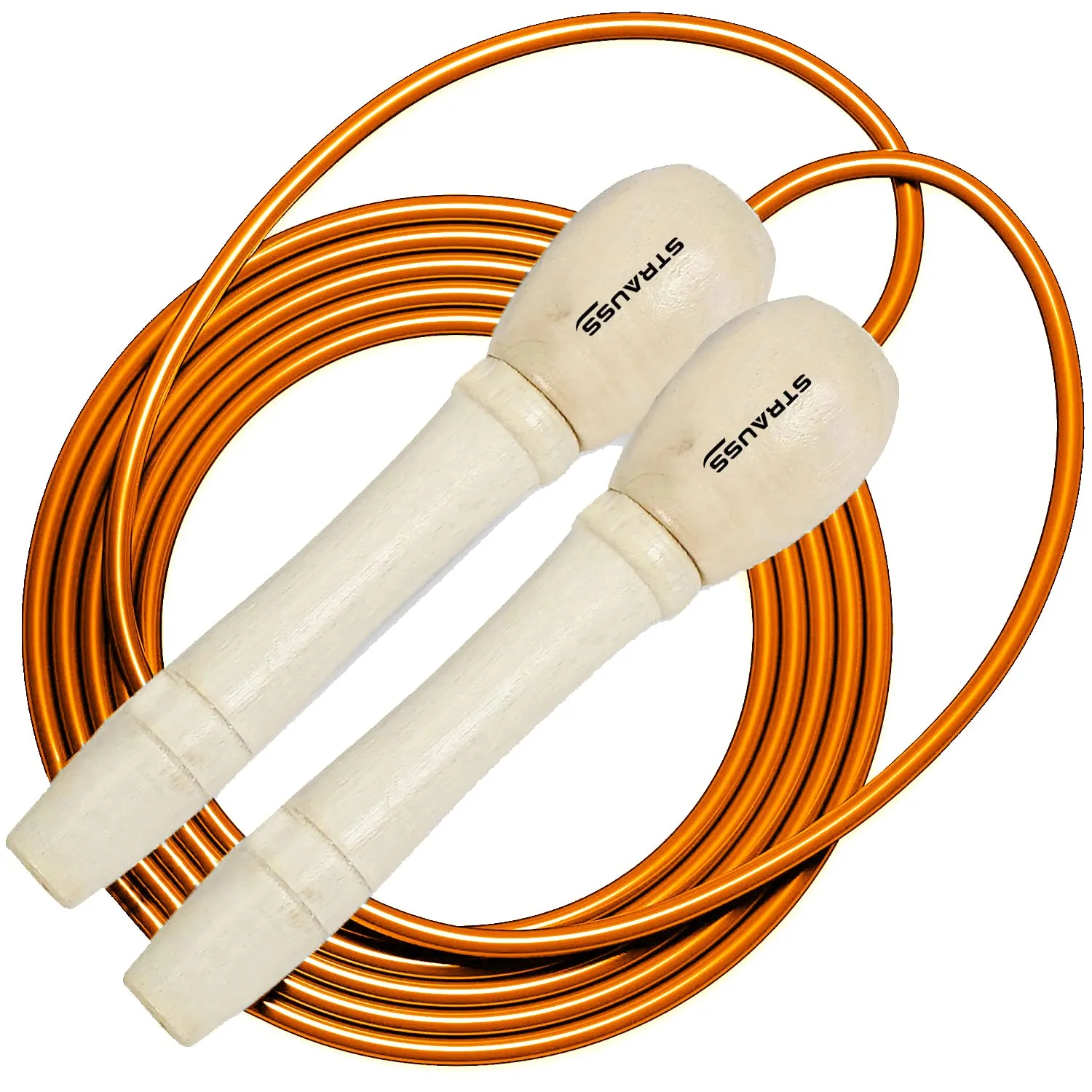 Strauss Wooden Skipping Rope, (Orange)