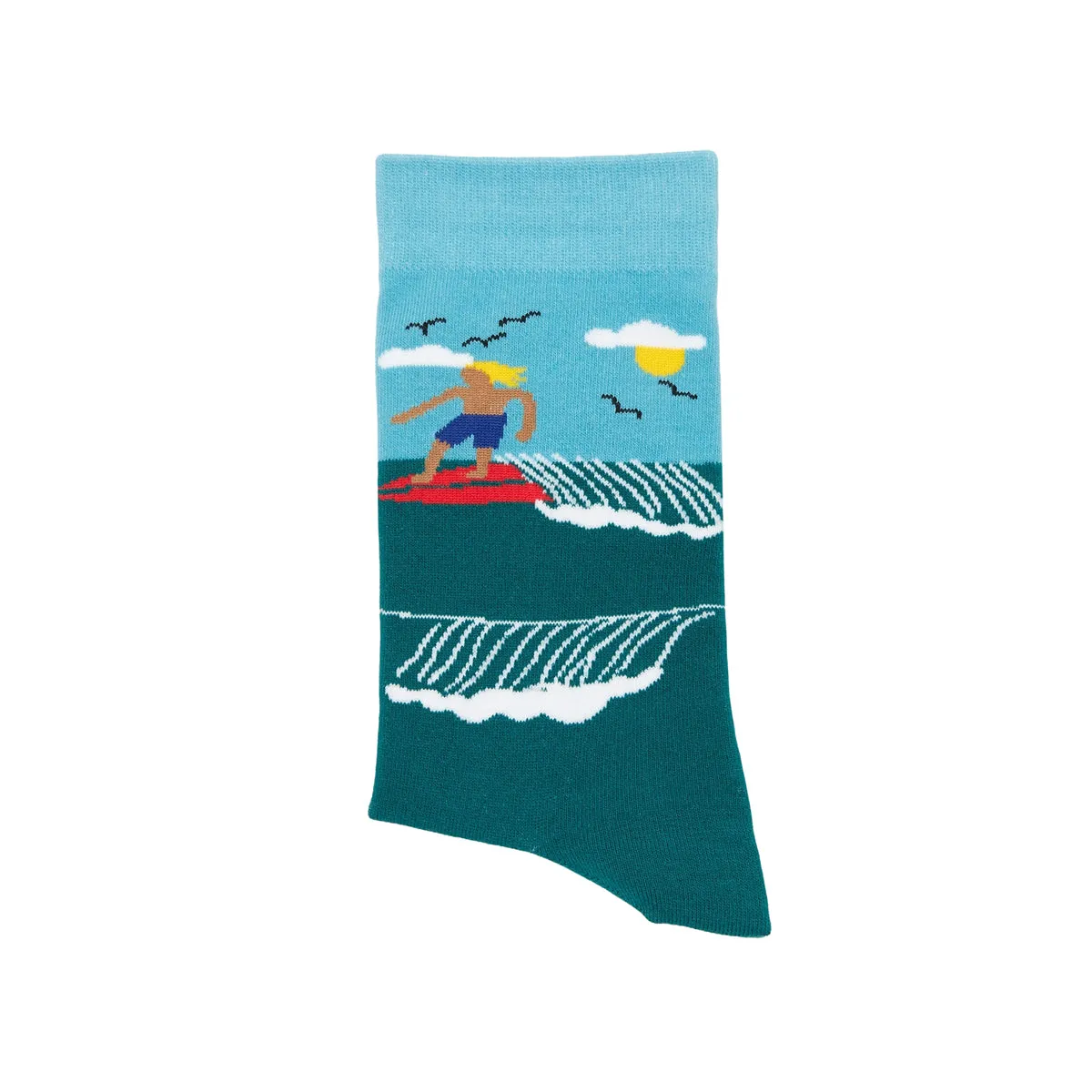 Surfin' USA Printed Crew Length Socks