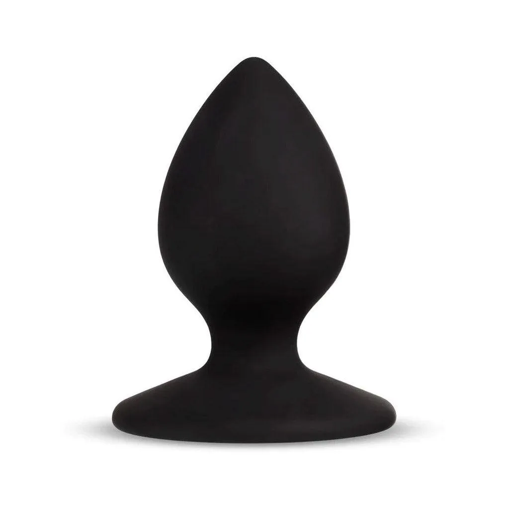 Temptasia Slut Silicone Butt Plug, Black