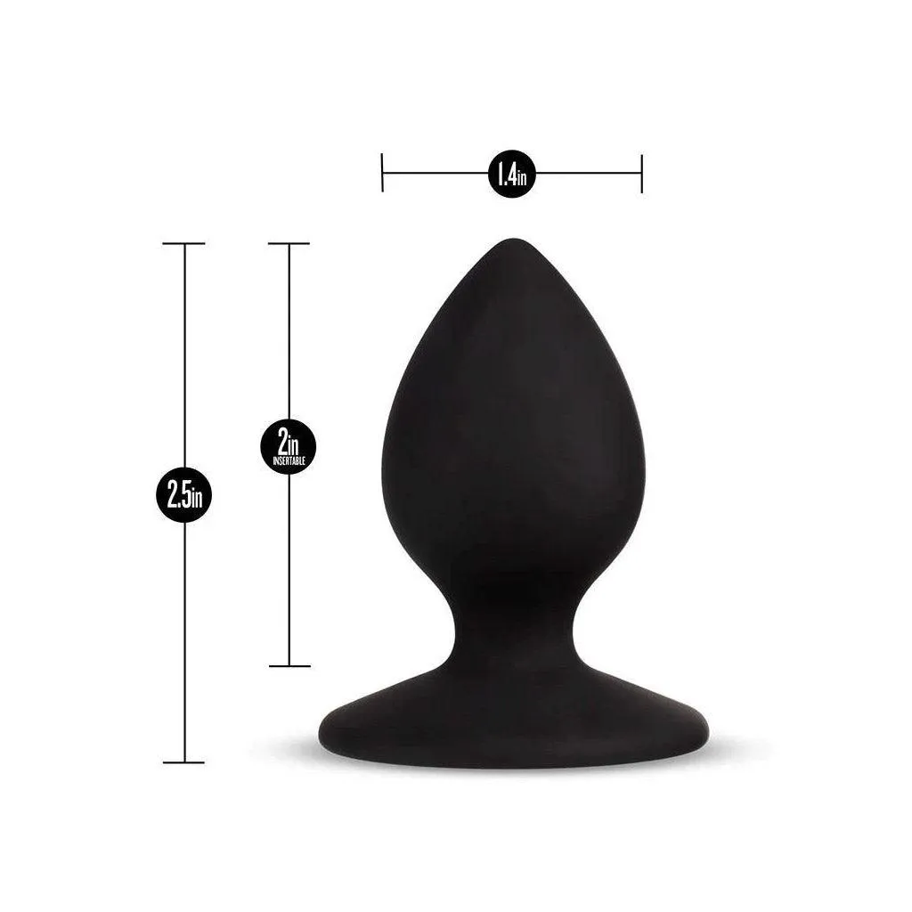 Temptasia Slut Silicone Butt Plug, Black