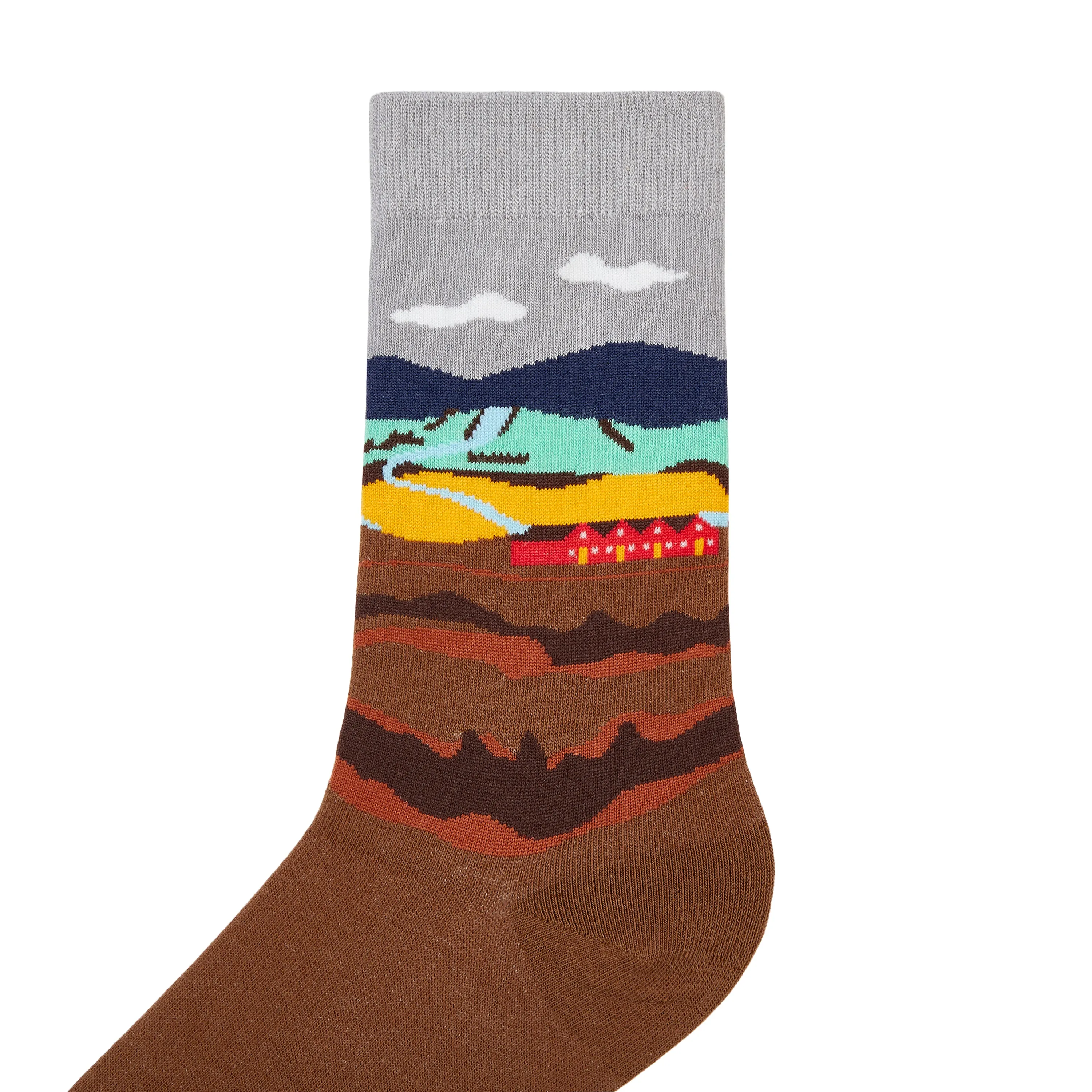 The Simple Life Printed Crew Length Socks