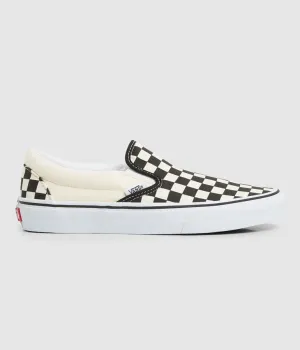 Vans Kid's Classic Slip-On - Black/True White Checkerboard