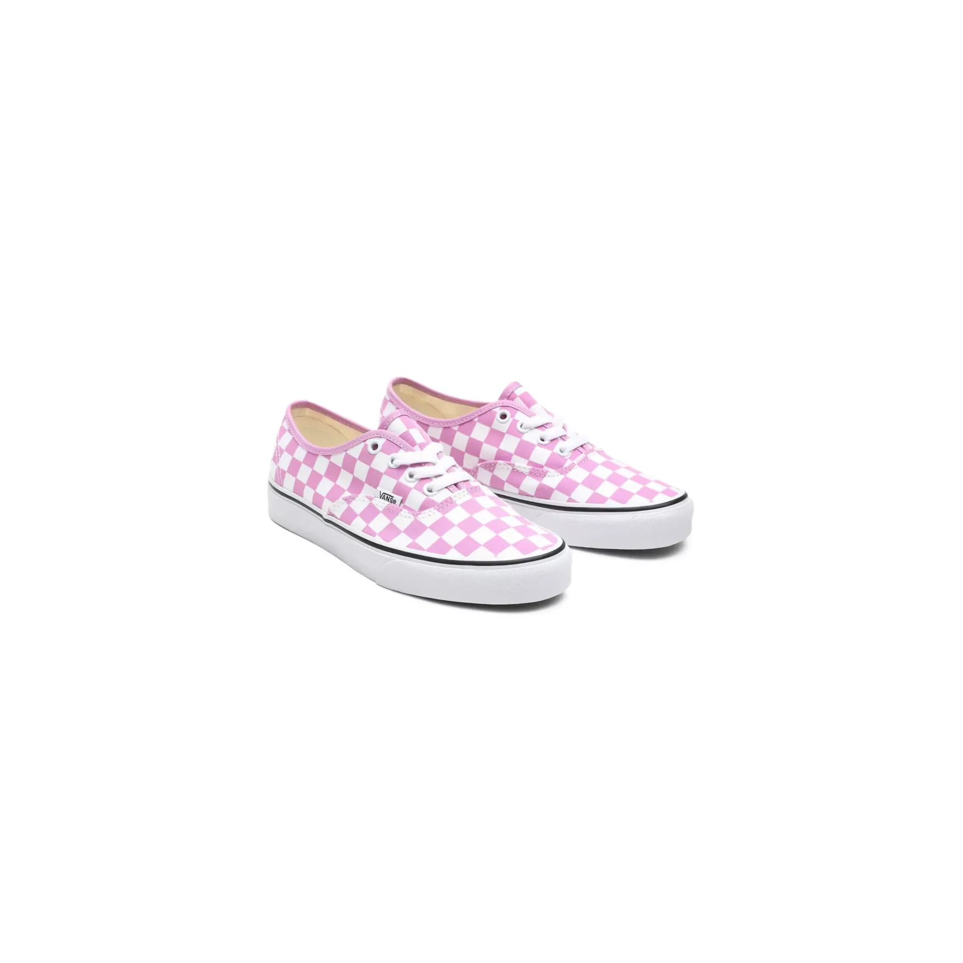 Vans Unisex Checkerboard Authentic Shoes - Orchid Pink / True White