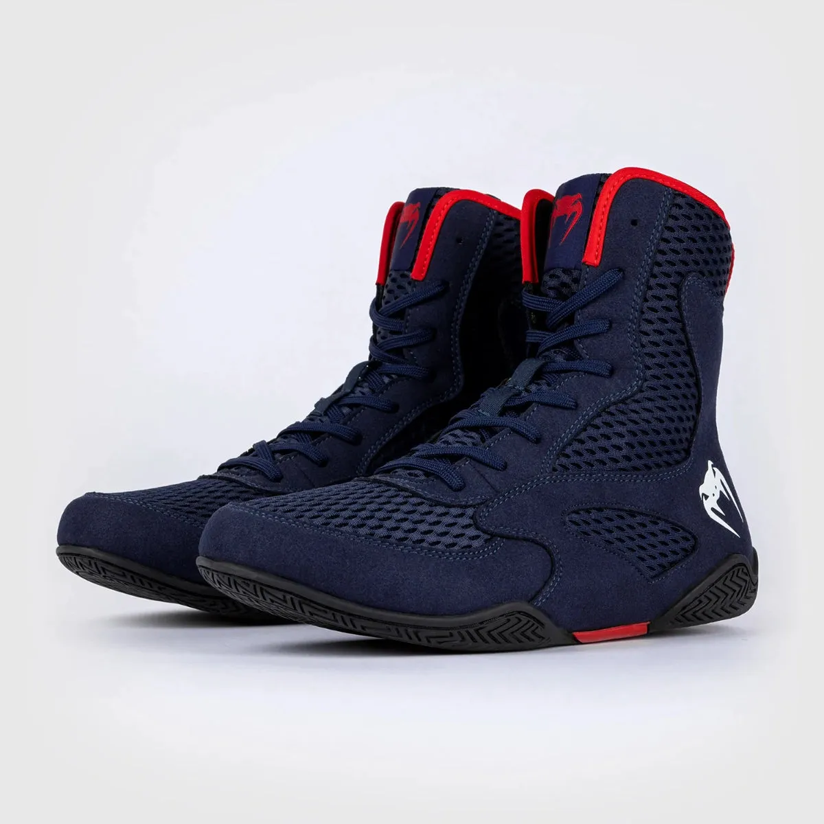 Venum Contender Boxing Shoes Navy Blue/Red