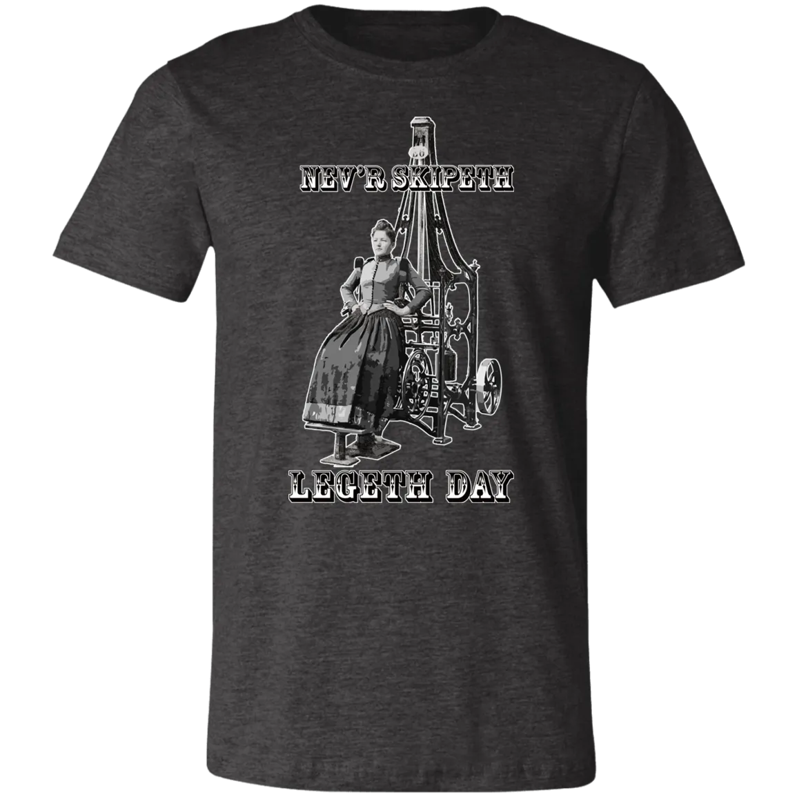 VICTORIAN WOMAN LEG DAY GYM T SHIRT