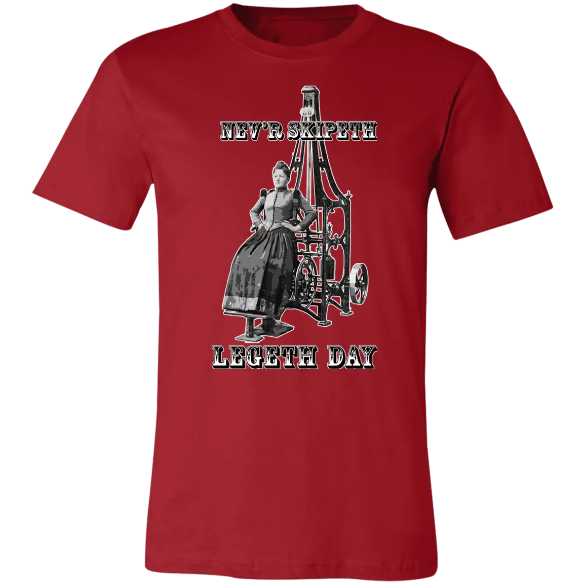 VICTORIAN WOMAN LEG DAY GYM T SHIRT