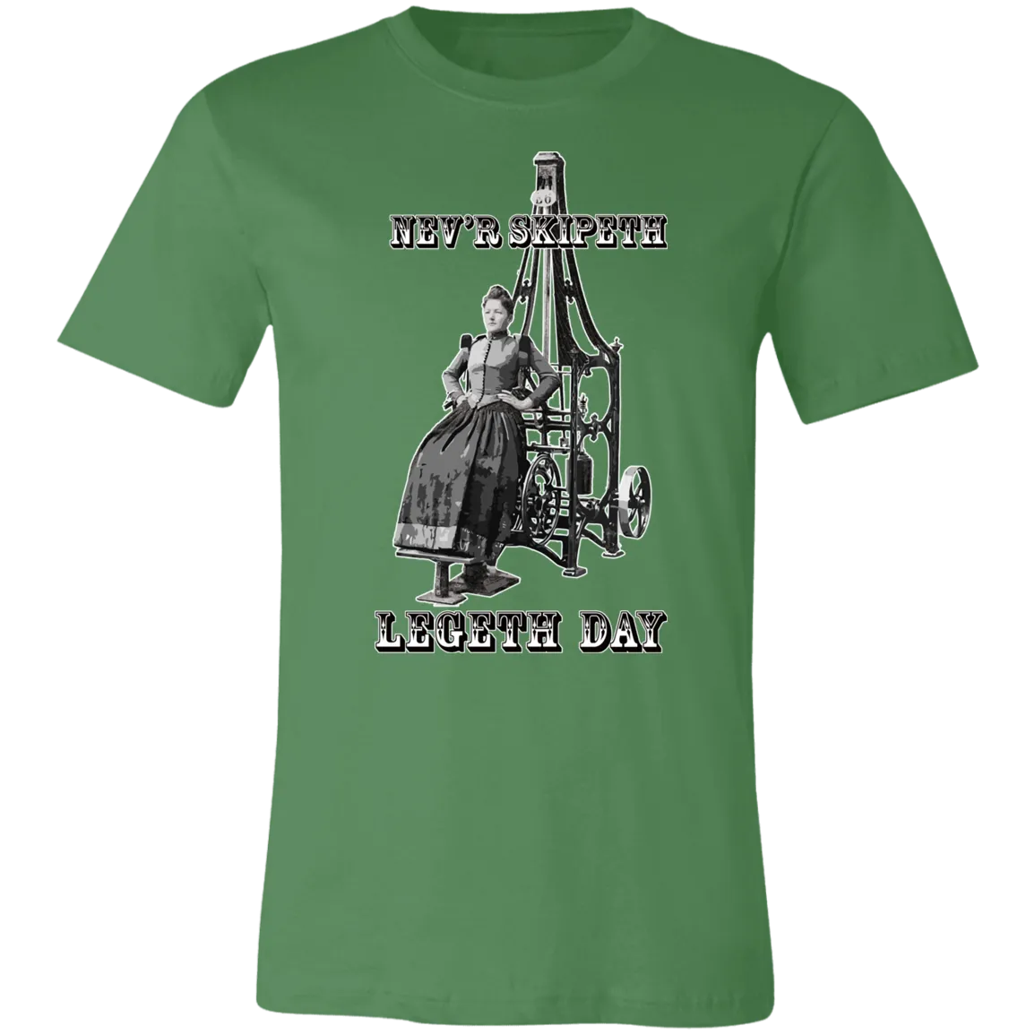 VICTORIAN WOMAN LEG DAY GYM T SHIRT