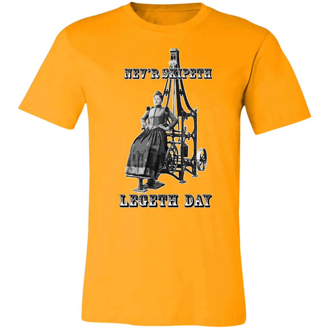 VICTORIAN WOMAN LEG DAY GYM T SHIRT