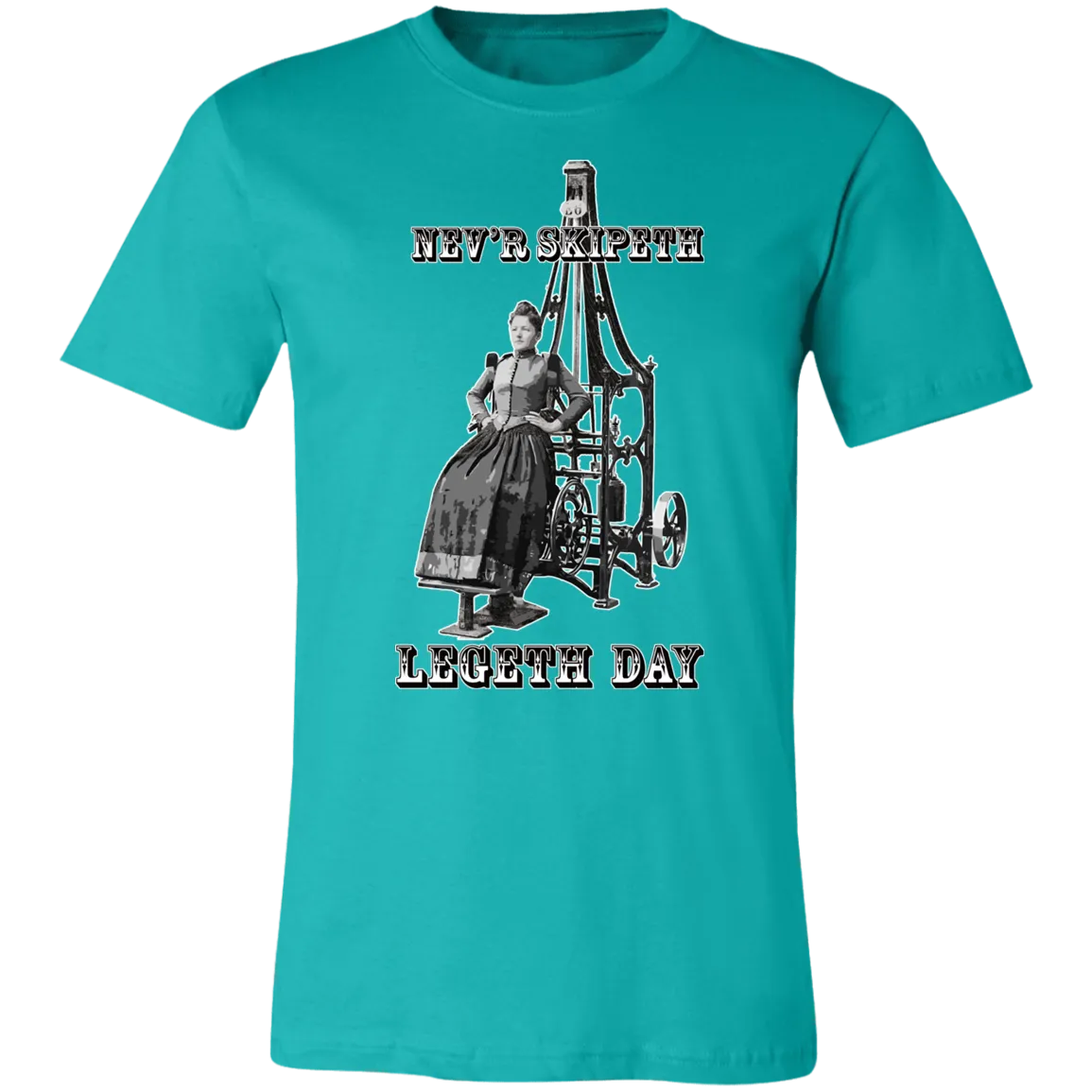 VICTORIAN WOMAN LEG DAY GYM T SHIRT