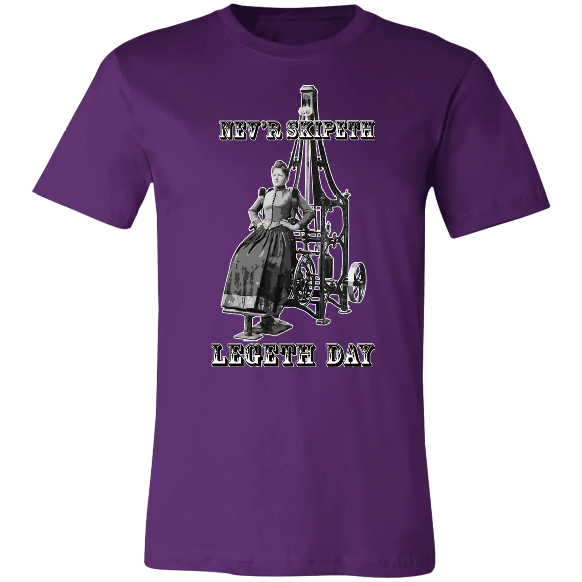 VICTORIAN WOMAN LEG DAY GYM T SHIRT