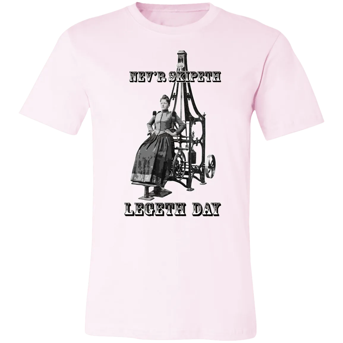 VICTORIAN WOMAN LEG DAY GYM T SHIRT