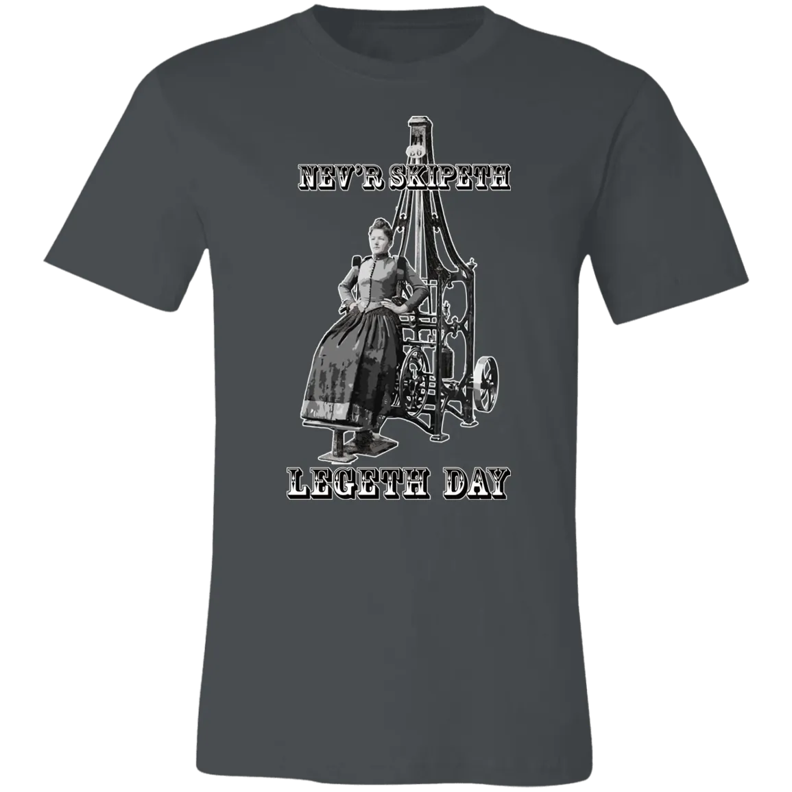 VICTORIAN WOMAN LEG DAY GYM T SHIRT