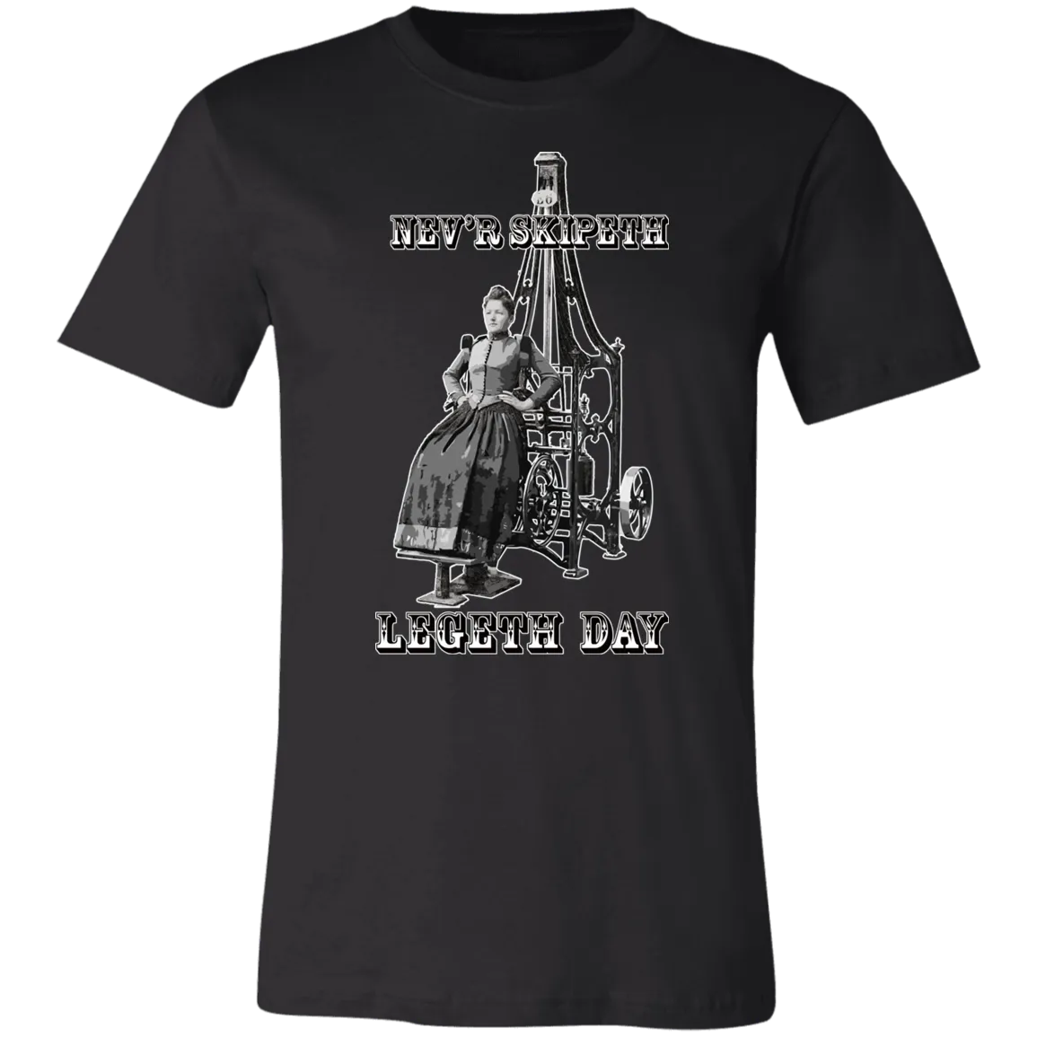 VICTORIAN WOMAN LEG DAY GYM T SHIRT