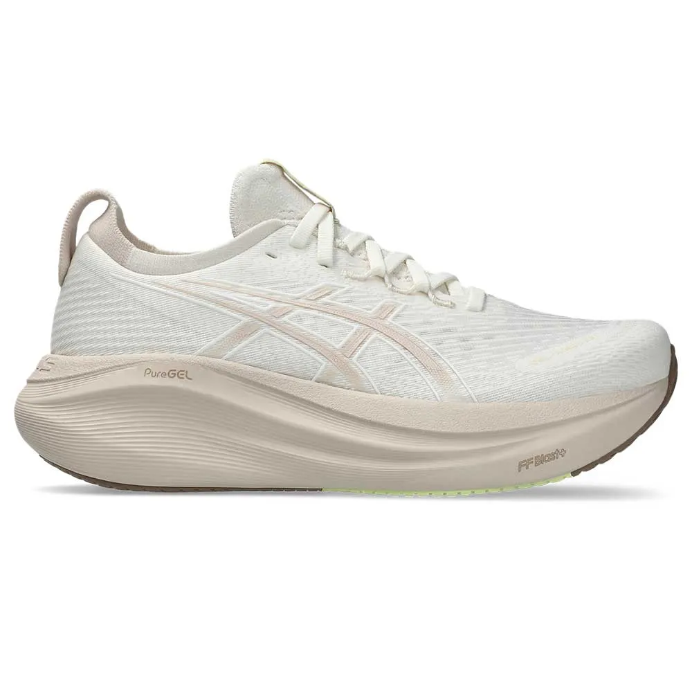 Women's Gel-Nimbus 27 Running Shoe - Cream/Mineral Beige - Regular (B)