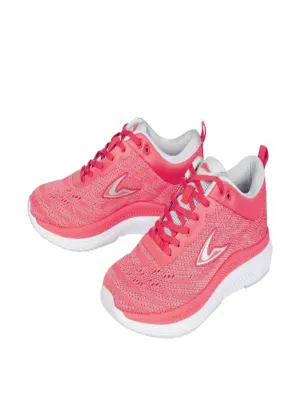 Women's Logo Brand Print Textured Running Shoes,Pink