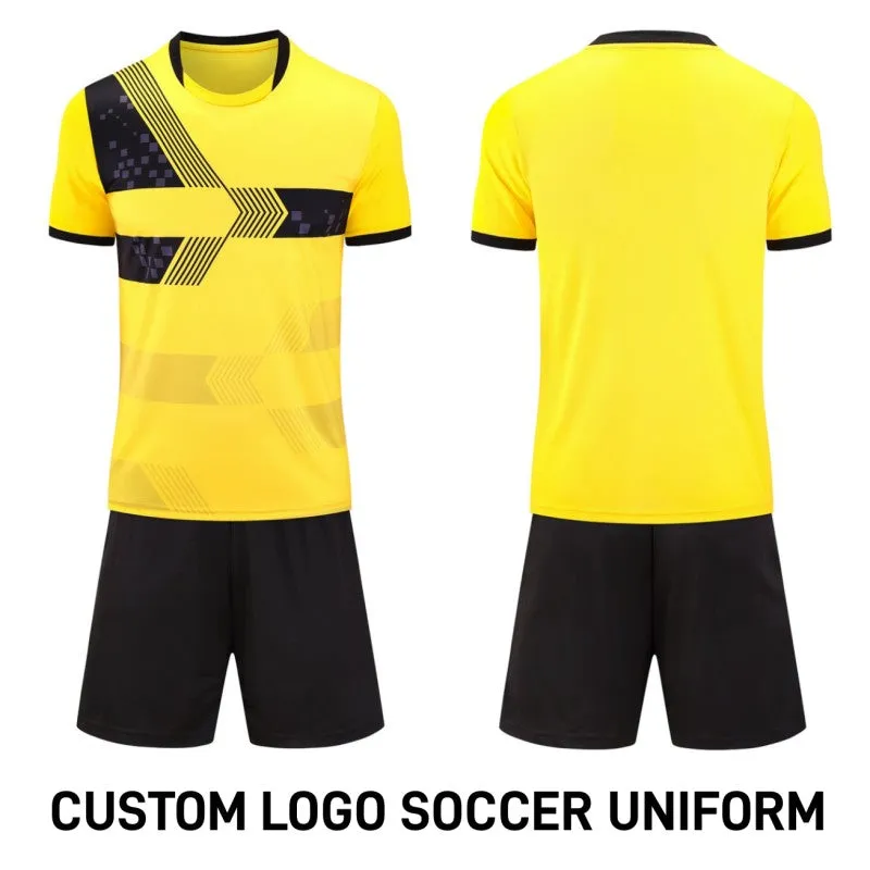 Yellow Professional Soccer Jersey Soccer Training Suits